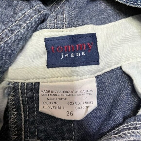 Tommy Hilfiger‎ 90s Vintage Y2K Overalls Retro Hip Hop Fashion Women Size 26 - Picture 12 of 13